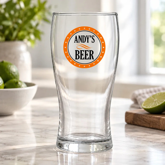 Circle Coloured Standard Beer Glass