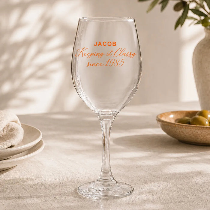 Classy Coloured Wine Glass