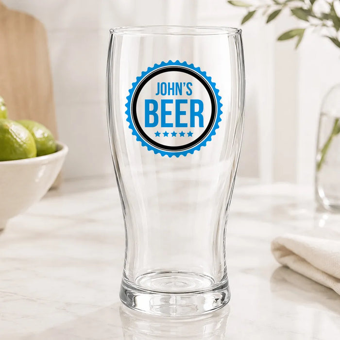 Bottle Top Coloured Standard Beer Glass