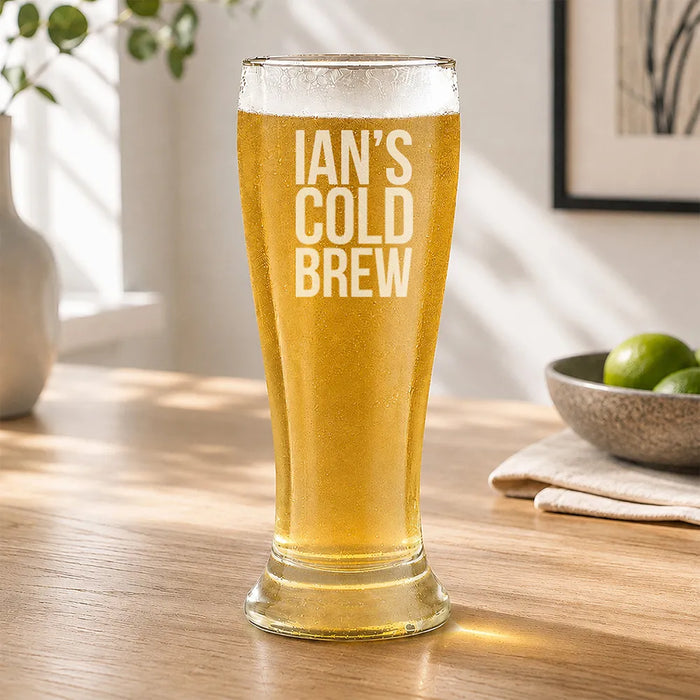 Cold Brew Engraved Premium Beer Glass
