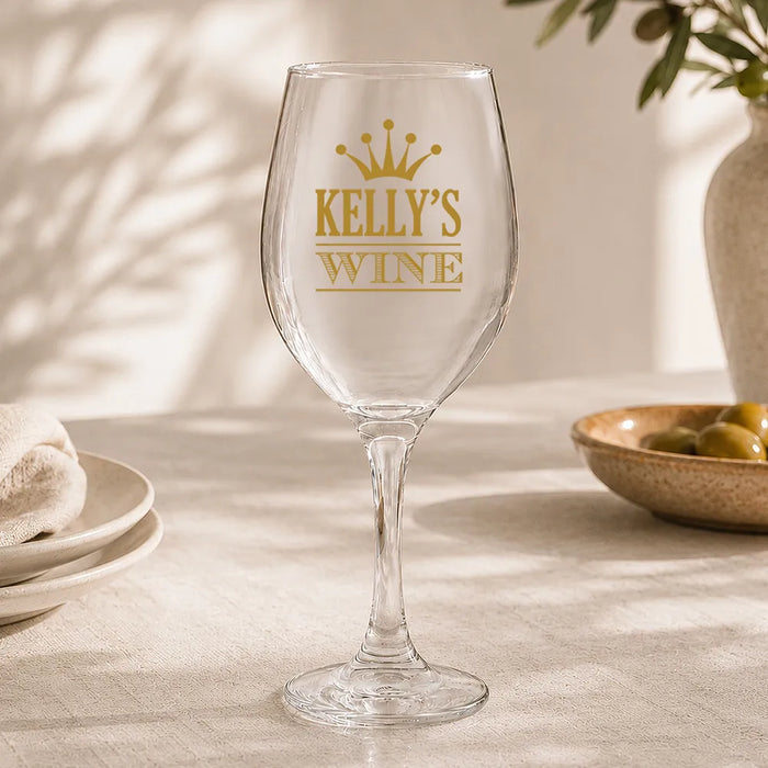 Crown Coloured Wine Glass