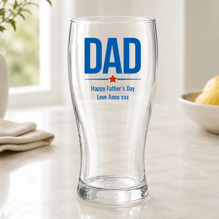 Dad Coloured Standard Beer Glass