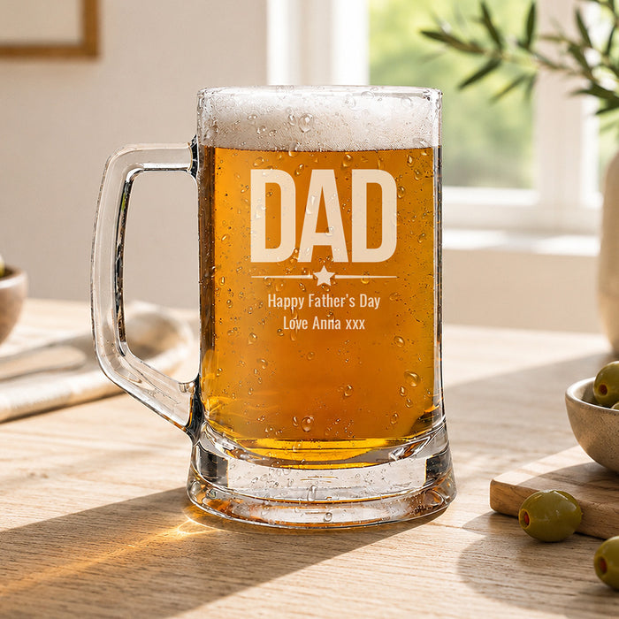 Dad Glass Beer Mug