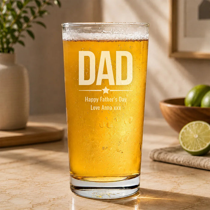 Dad Engraved Pint Glass