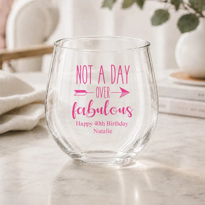 Fabulous Coloured Stemless Wine Glass