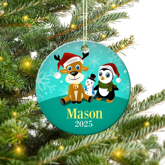 Family Round Porcelain Ornament