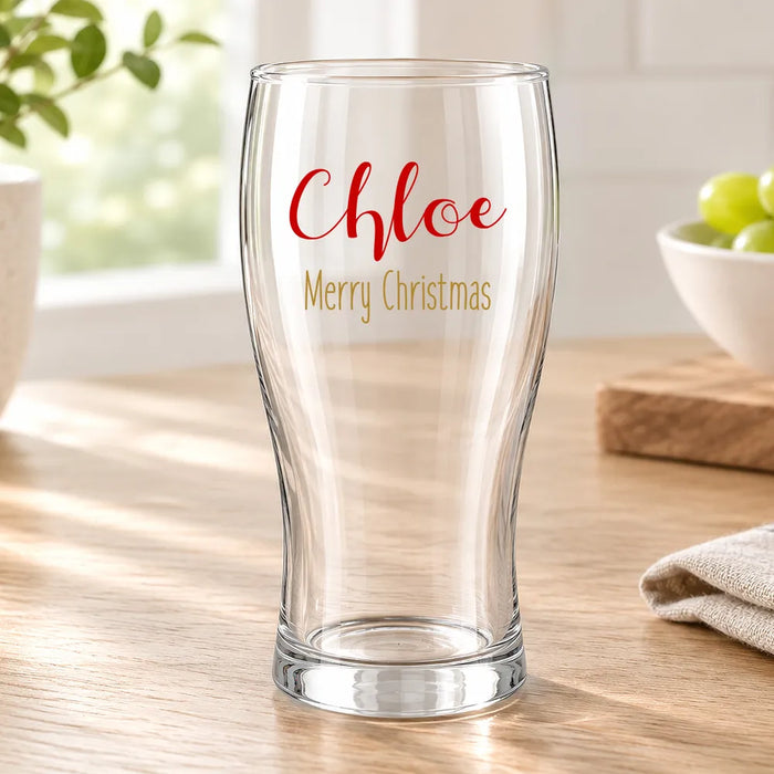 Festive Coloured Standard Beer Glass