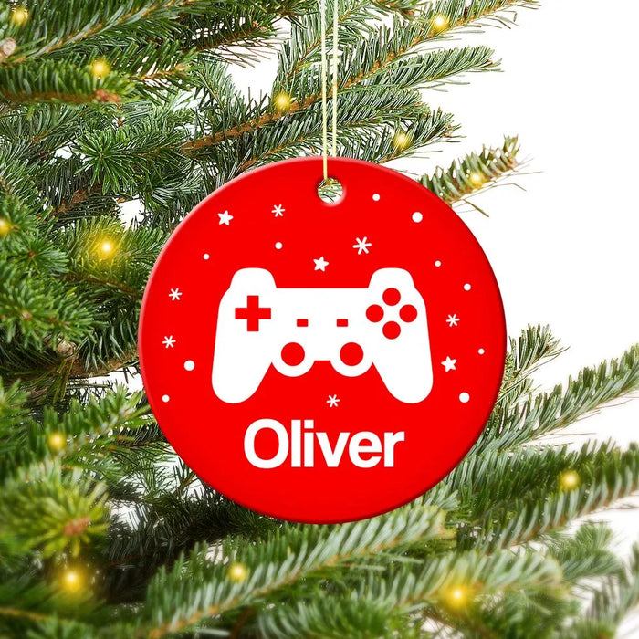 Gaming Round Porcelain Ornament