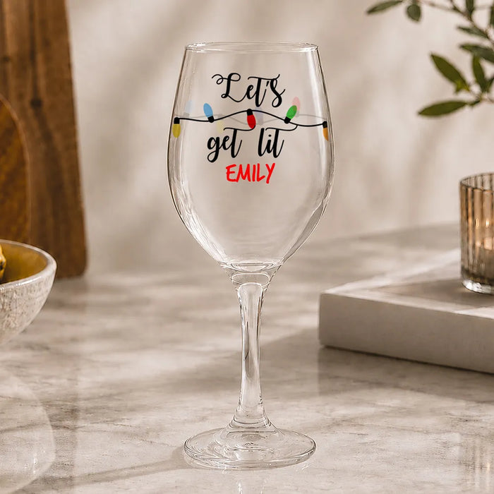 Get Lit Coloured Wine Glass