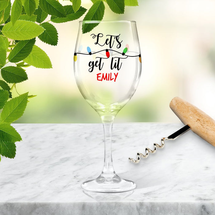 Get Lit Coloured Wine Glass