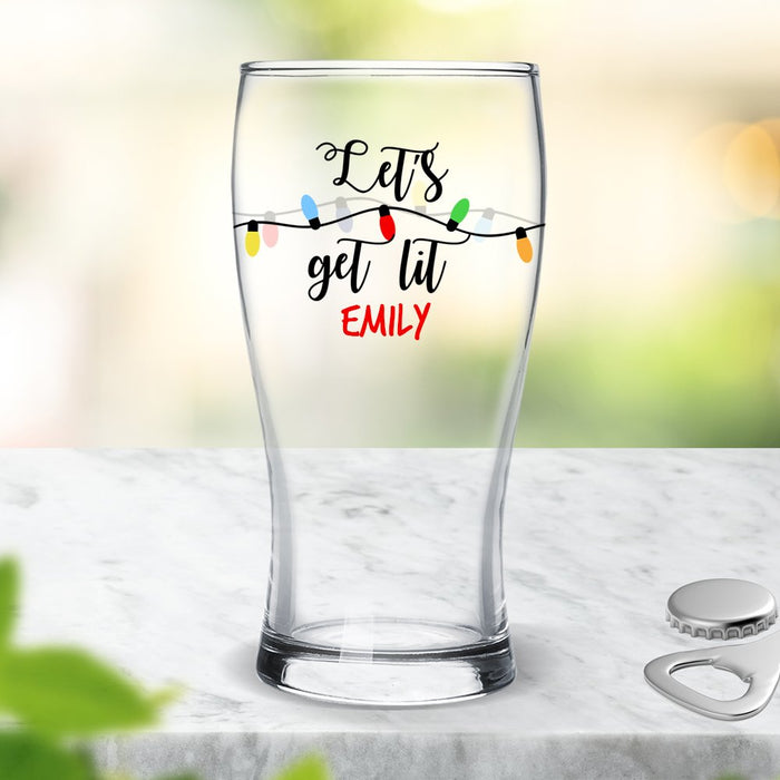 Get Lit Coloured Standard Beer Glass