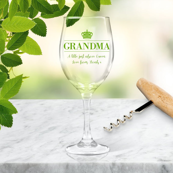 Grandma Coloured Wine Glass