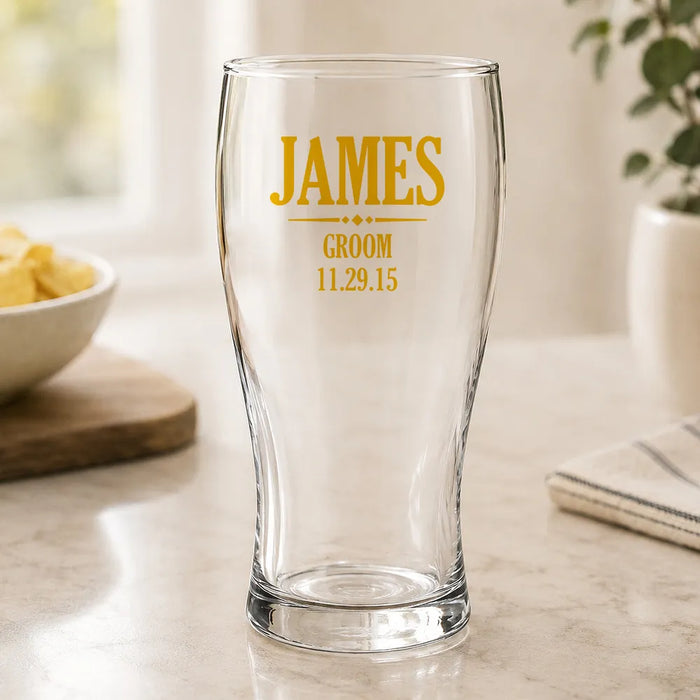 Groom Coloured Standard Beer Glass