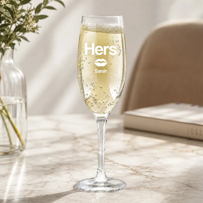 Hers Engraved Champagne Glass