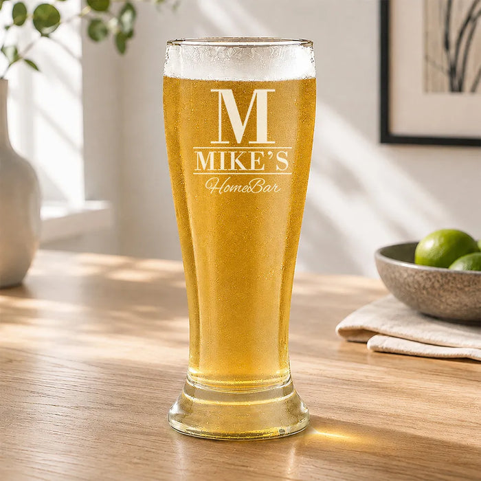 Home Bar Engraved Premium Beer Glass