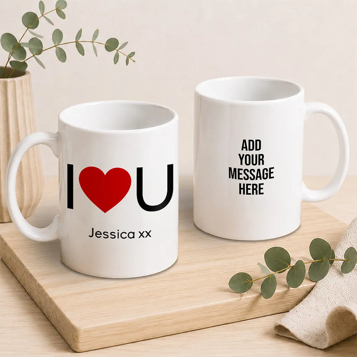 I Love U Coffee Mug