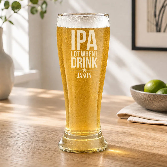 IPA Engraved Premium Beer Glass