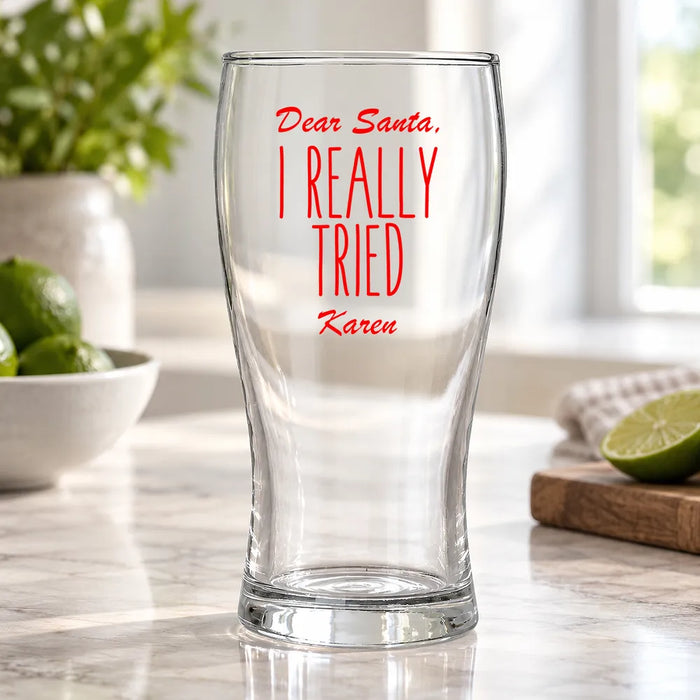 I Tried Coloured Standard Beer Glass