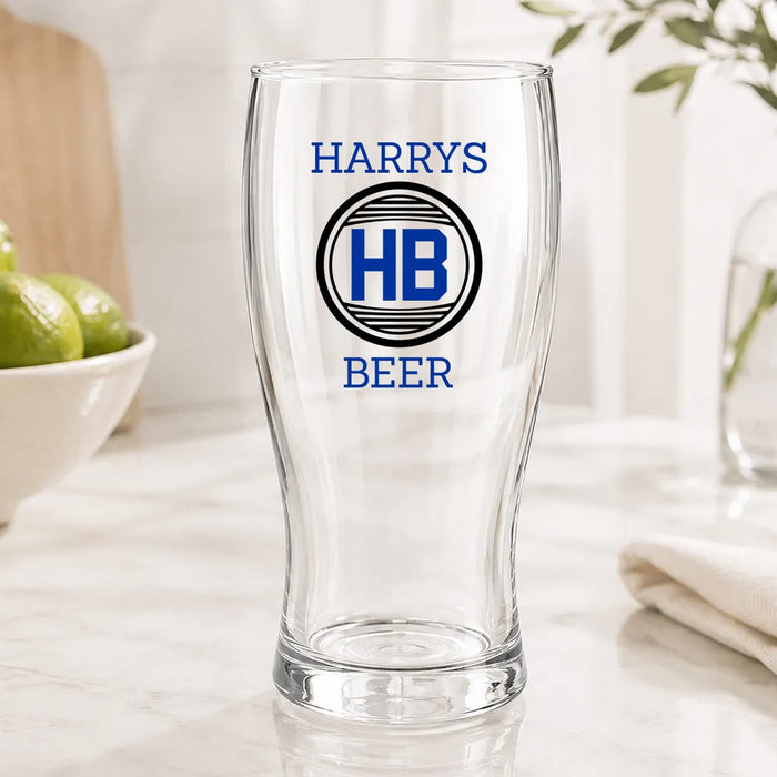 Initial Coloured Standard Beer Glass