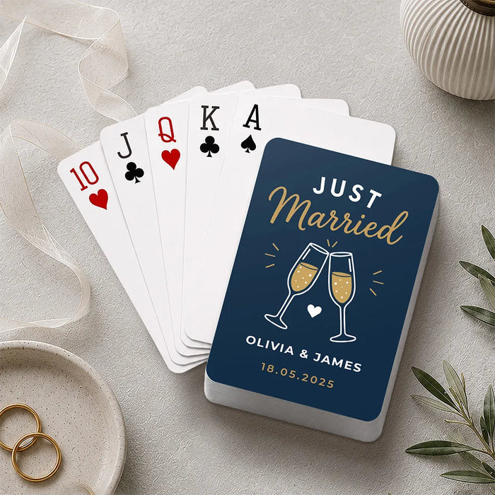 Just Married Playing Cards
