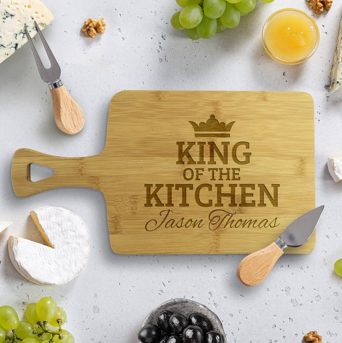 King of the Kitchen Rectangle Bamboo Serving Board
