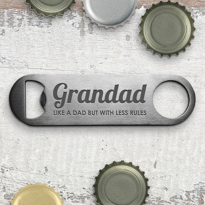 Less Rules Engraved Metal Bottle Opener– Fabness