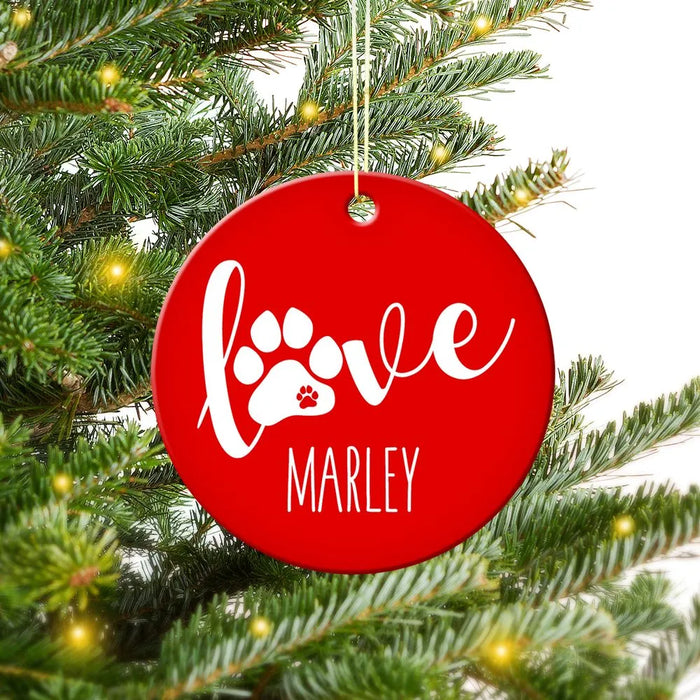 Love Round Porcelain Ornament