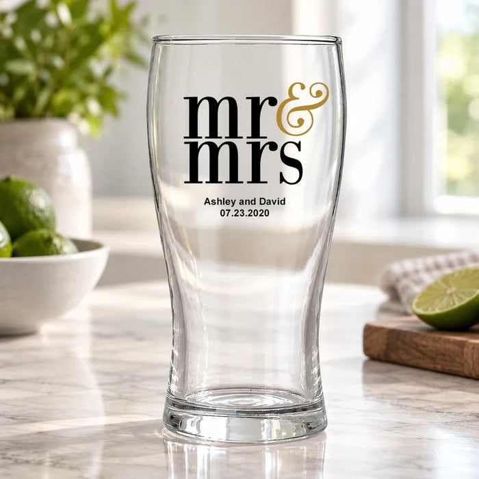 Married Coloured Standard Beer Glass