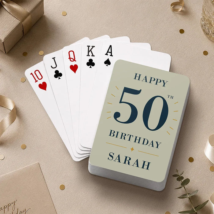 Milestone Birthday Playing Cards