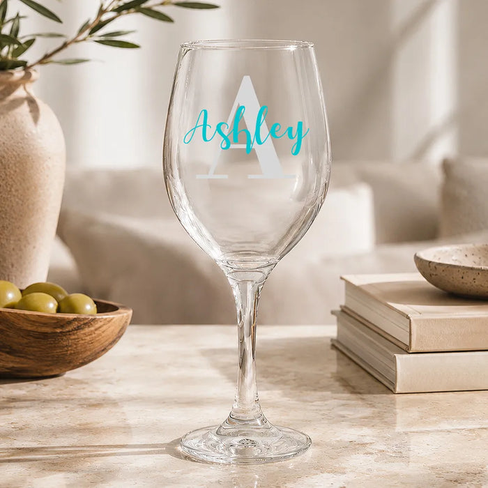 Monogram Coloured Wine Glass