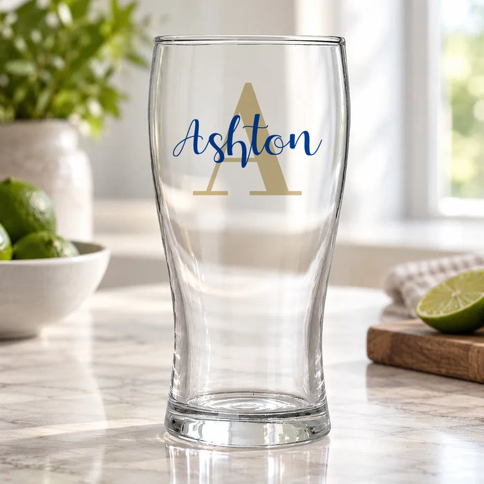 Monogram Coloured Standard Beer Glass