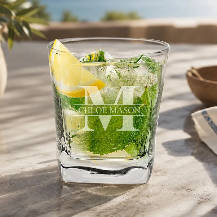 Monogram Engraved Tumbler Glass