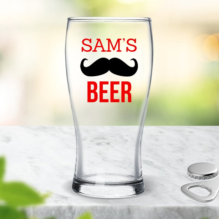 Moustache Coloured Standard Beer Glass