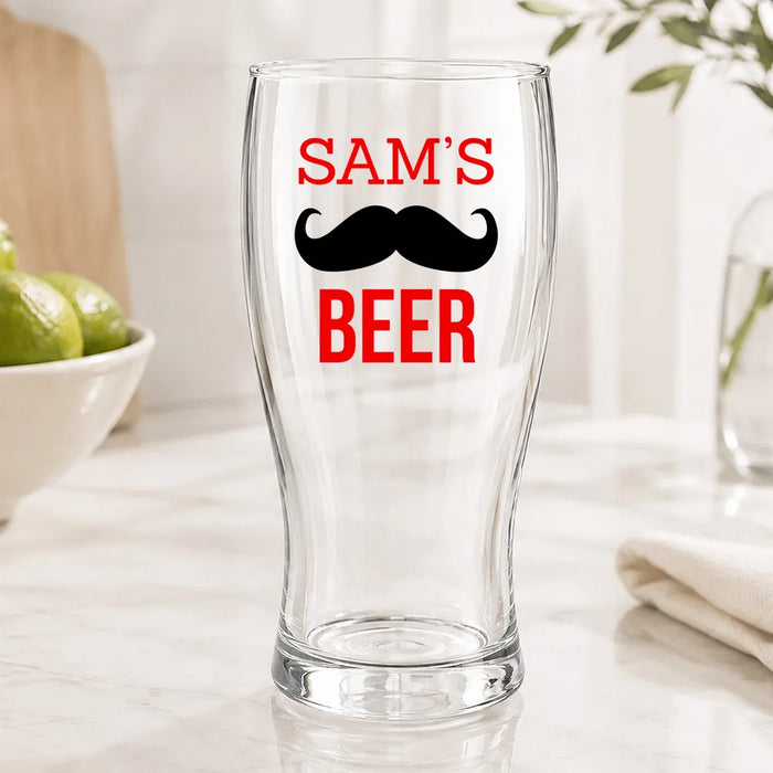 Moustache Coloured Standard Beer Glass