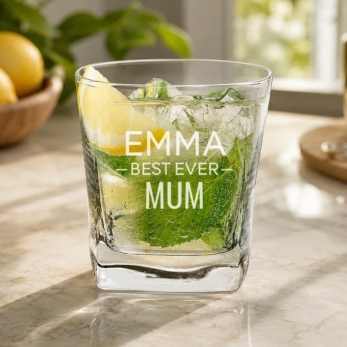 Mum Engraved Tumbler Glass