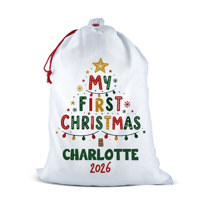 Festive First Christmas Santa Sack