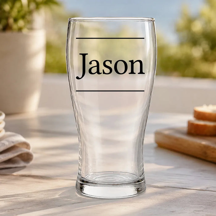 Name Coloured Standard Beer Glass