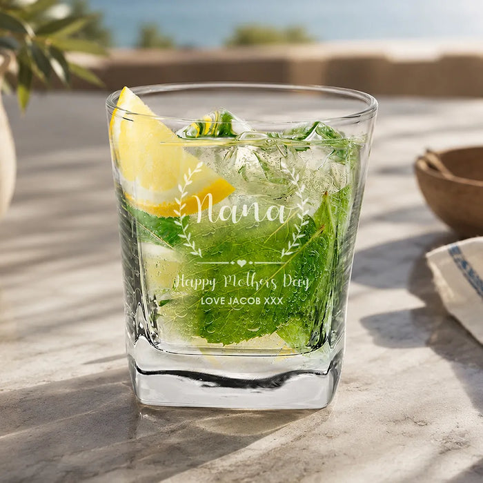 Nana Engraved Tumbler Glass