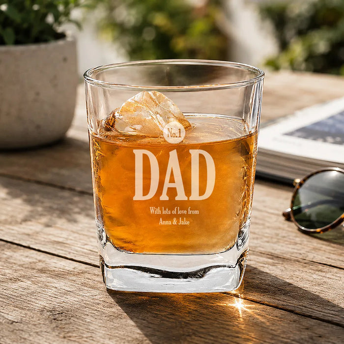 No. 1 Engraved Tumbler Glass