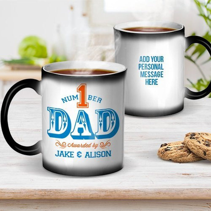 Number 1 Dad Ceramic Magic Mug