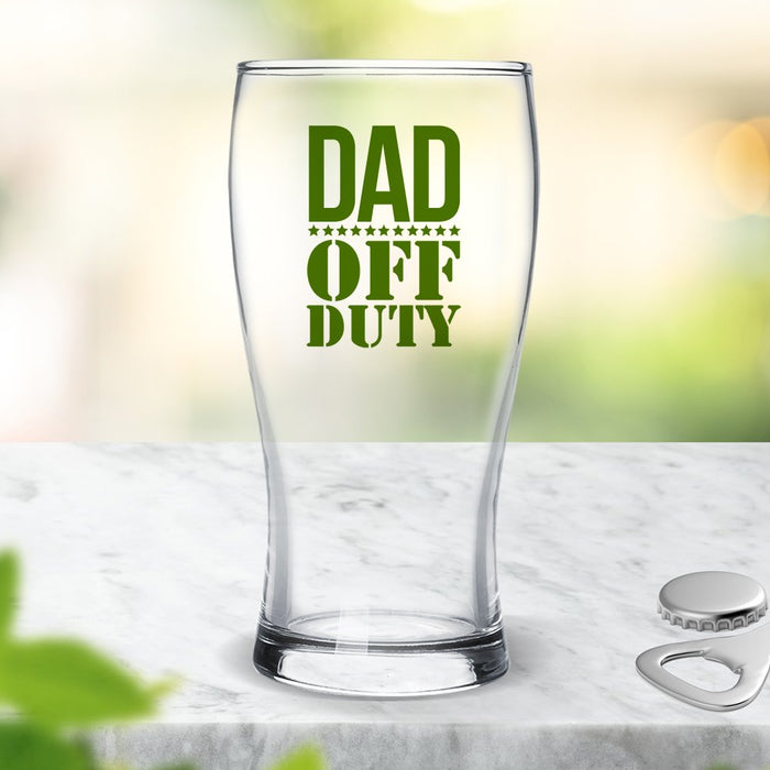 Off Duty Coloured Standard Beer Glass