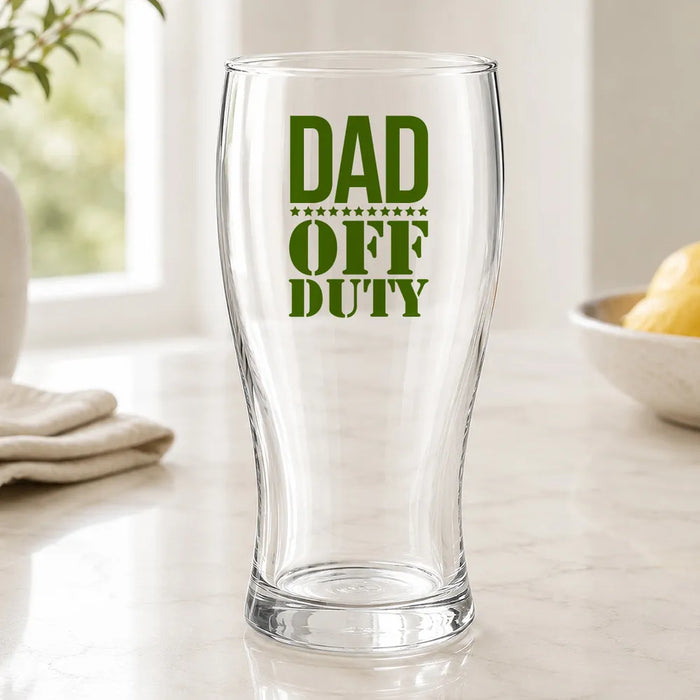 Off Duty Coloured Standard Beer Glass