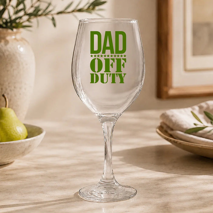 Off Duty Coloured Wine Glass