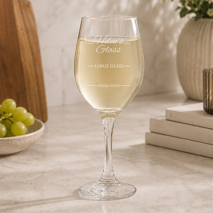 Person's Engraved Wine Glass