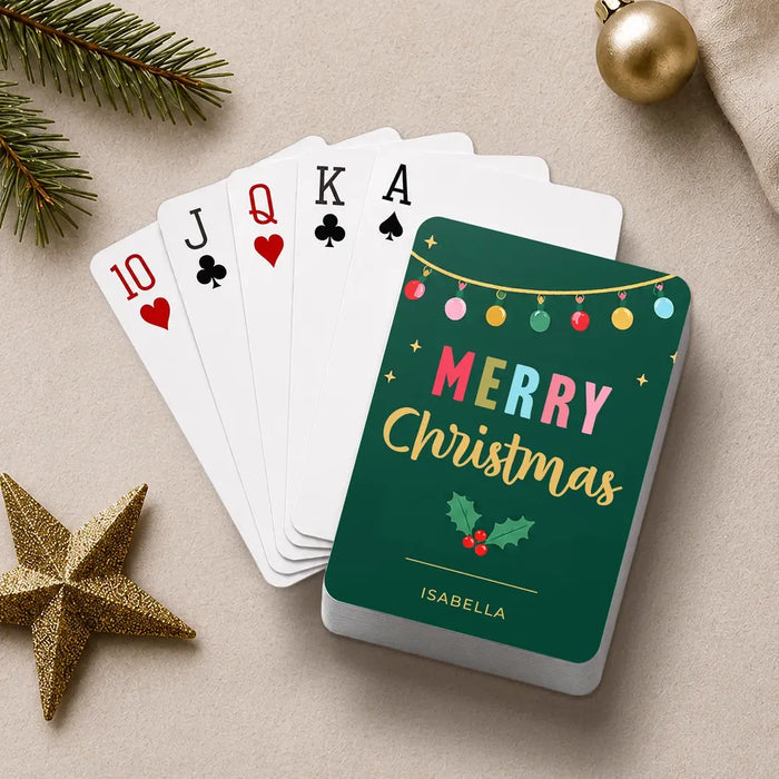 Christmas Lights Playing Cards