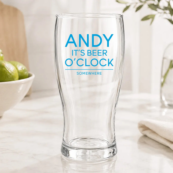 Somewhere Coloured Standard Beer Glass
