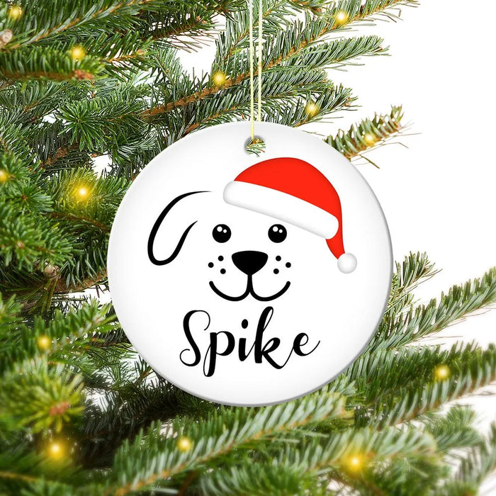 Spike Round Porcelain Ornament