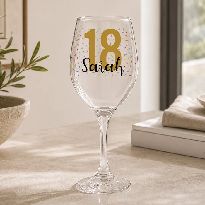 Sprinkles Coloured Wine Glass