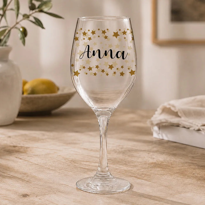 Stars Coloured Wine Glass