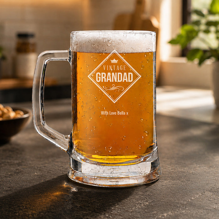 Vintage Glass Beer Mug